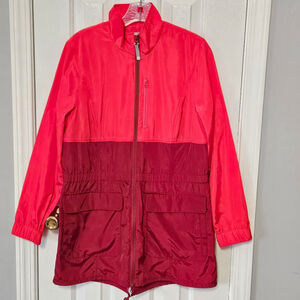 T by Talbots rain coat jacket red